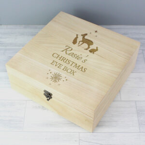 Personalised Large Wooden Christmas Eve Keepsake Box