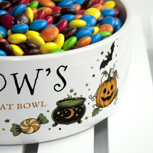 Personalised Halloween Trick or Treat Ceramic Bowl