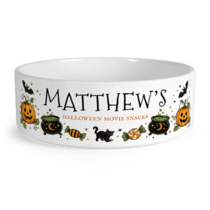 Personalised Halloween Trick or Treat Ceramic Bowl