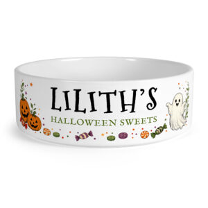 Personalised Halloween Treats Ceramic Bowl