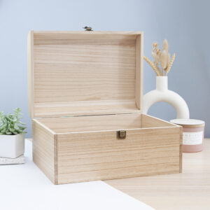 Large Wooden Personalised Halloween Treats Keepsake Chest