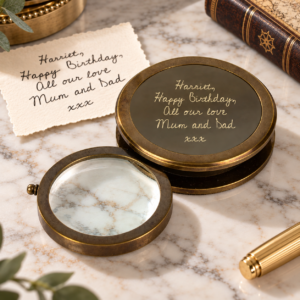 Personalised Real Handwriting Vintage Nautical Magnifier