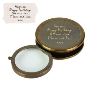 Personalised Real Handwriting Vintage Nautical Magnifier Glass