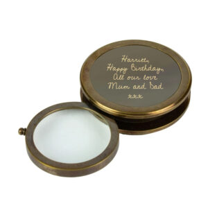 Personalised Real Handwriting Vintage Nautical Magnifier Glass
